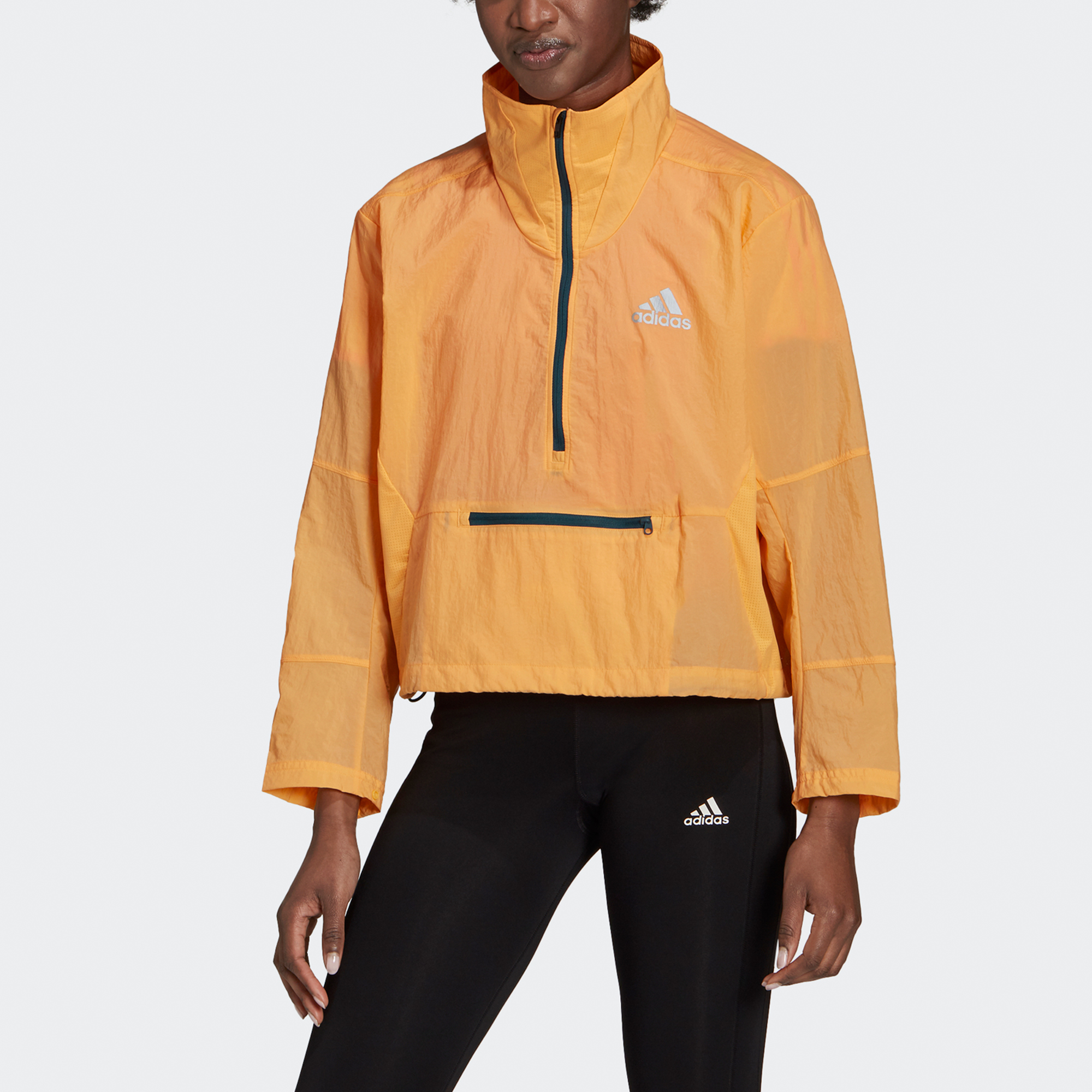 Женская куртка adidas ADAPT Jacket W (оранжево-желтая) — фото 2