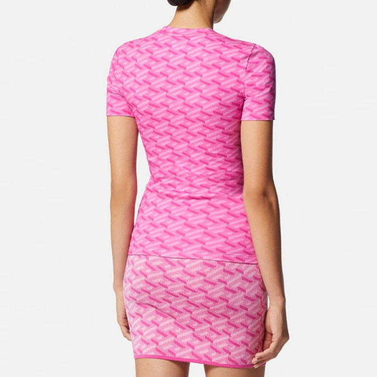 Футболка Versace SS23 Logo T (розовый) — фото 4