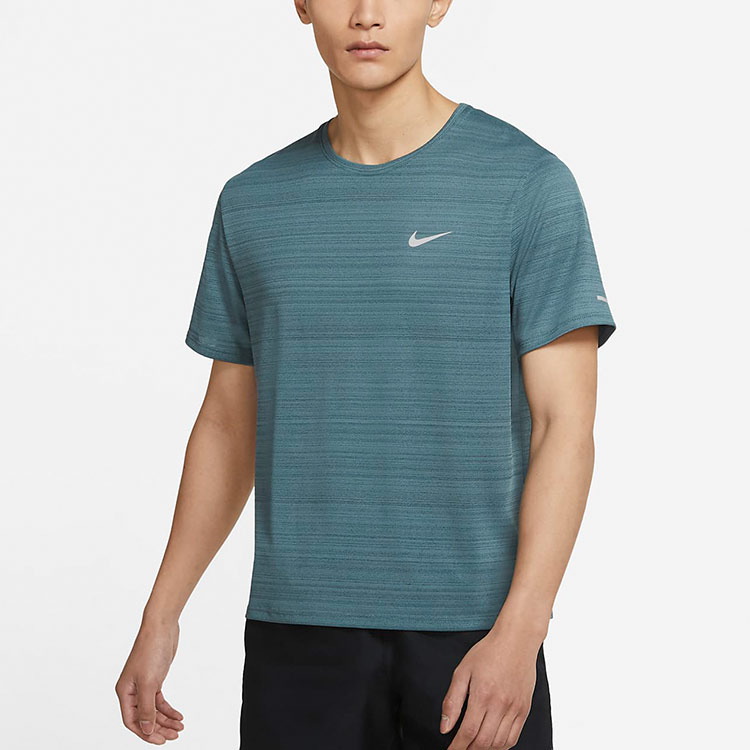 Nike Running T Shirt Men’s Gray Green