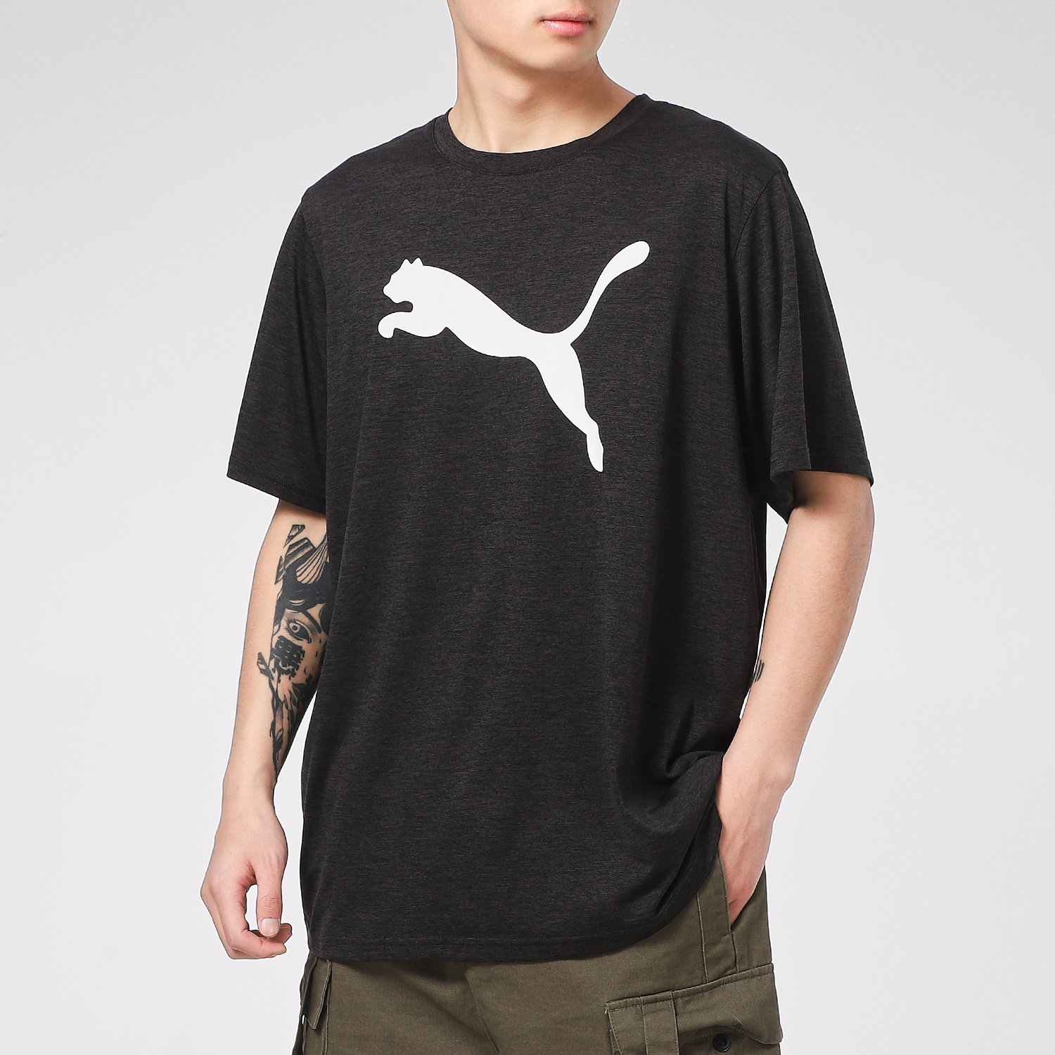 Мужская футболка PUMA Training Tee (черная) — фото 5