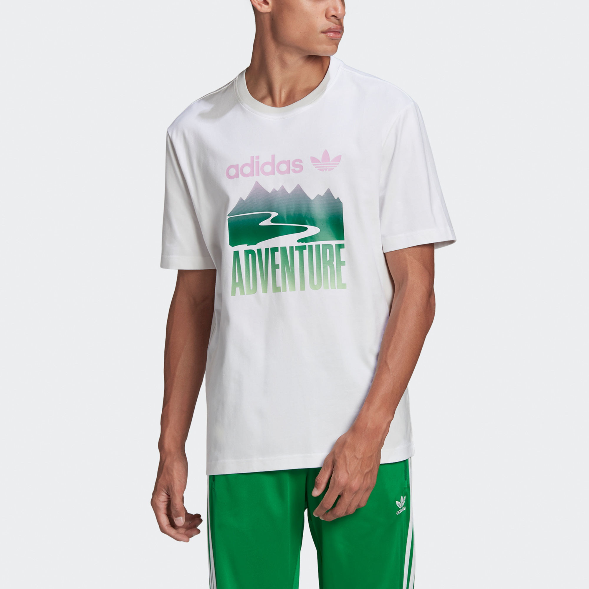 Мужская футболка adidas originals Adv Mount Tee (белый) — фото 2