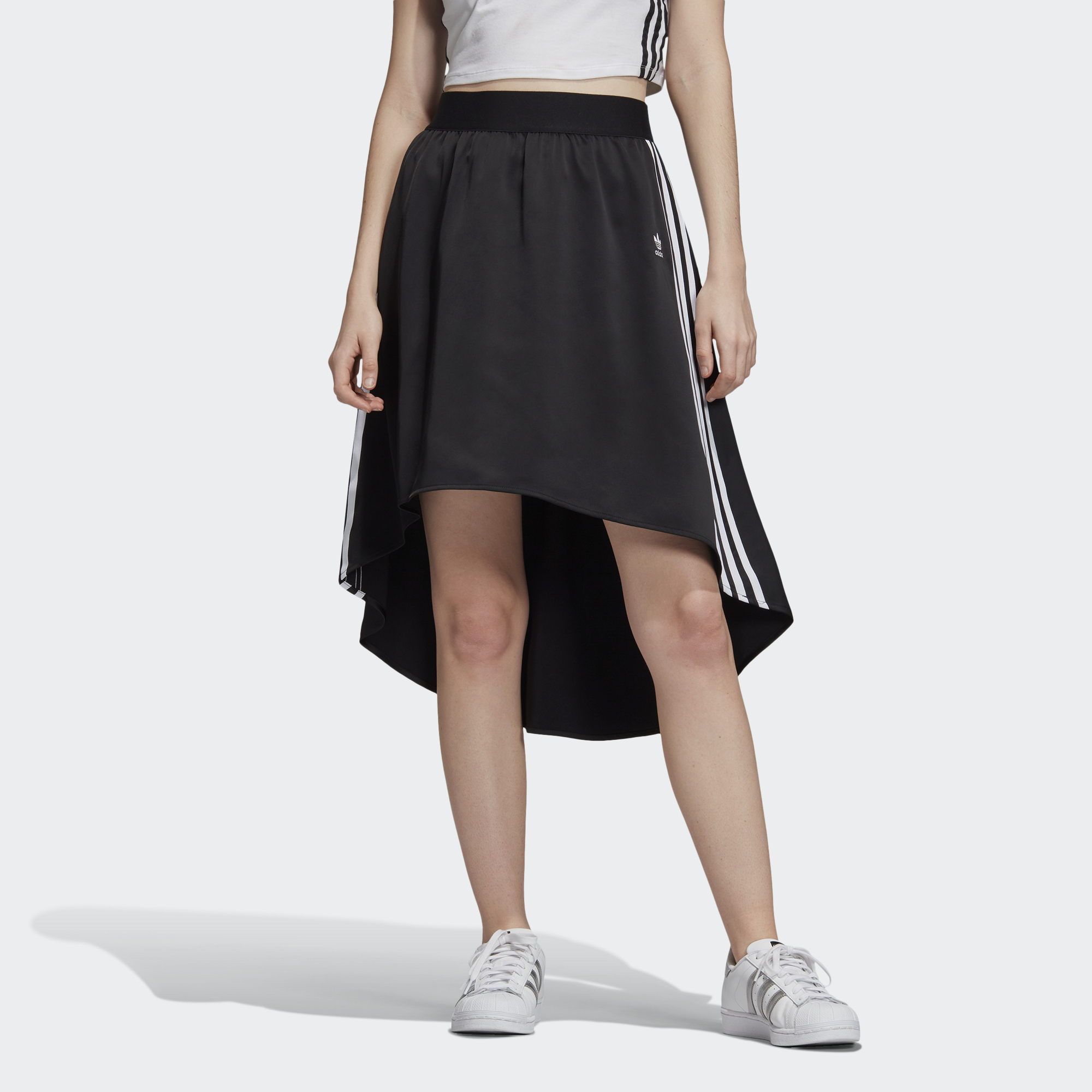Женская юбка adidas originals Satin Skirt (черная) — фото 3