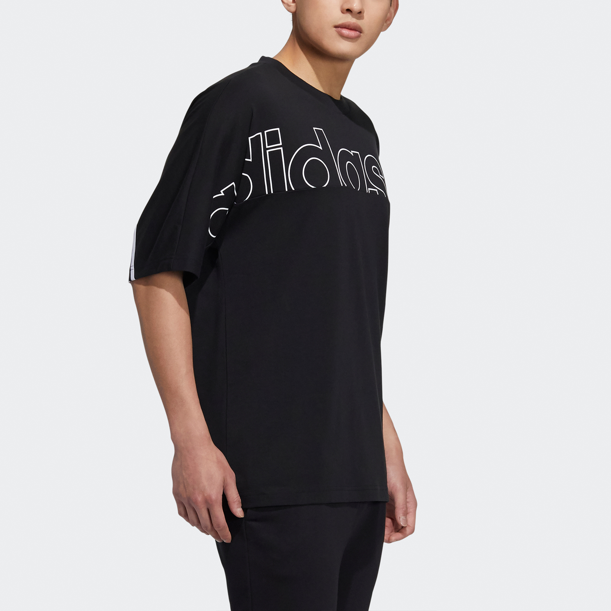 Мужская футболка adidas neo M Brlv Tee2 (черная) — фото 4