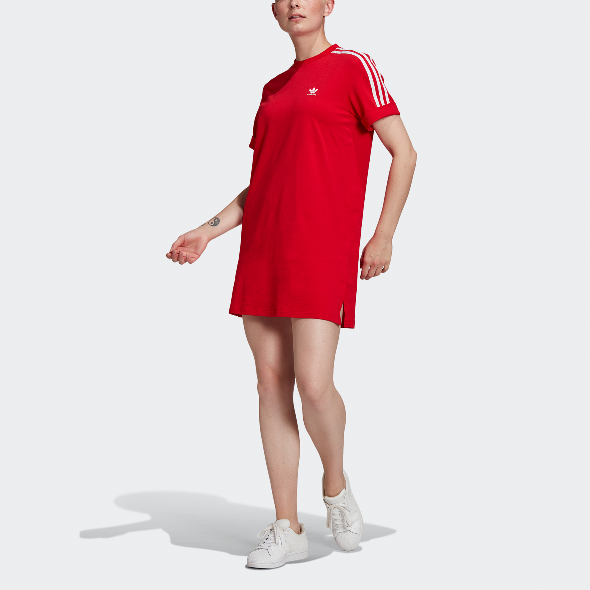 Женское платье adidas originals Tee Dress (красное) — фото 3