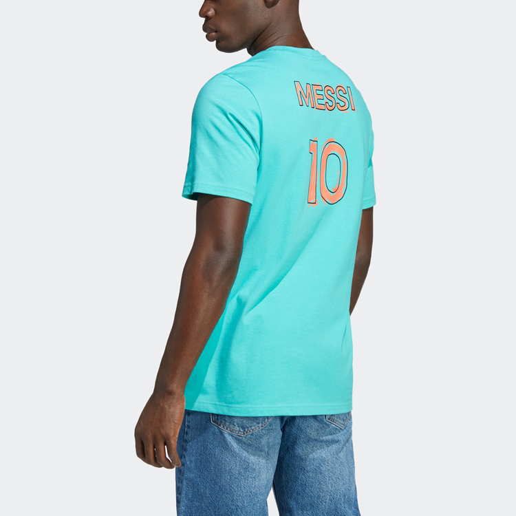 Adidas Messi Soccer Jerseys Men’s Half Mint Green Moderate Straight Fit