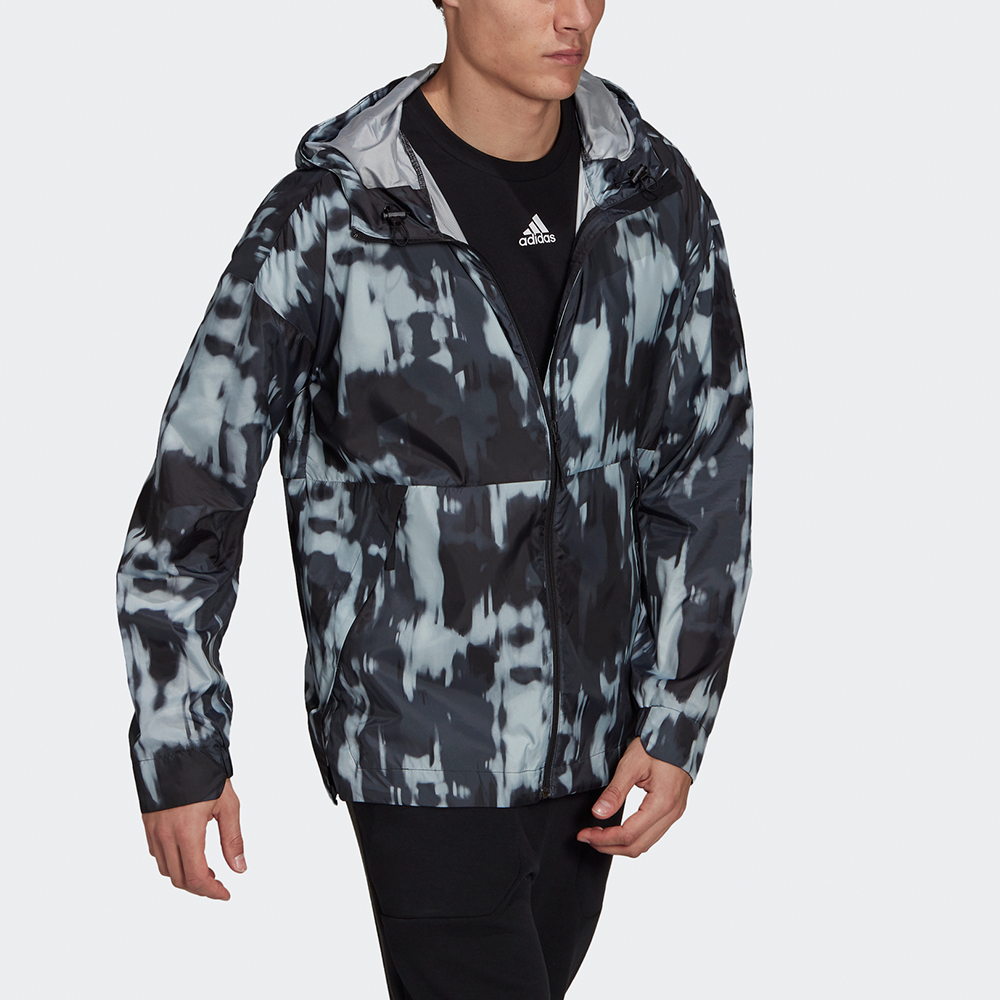 Мужская куртка adidas Urban Aop W.R (черная) — фото 4