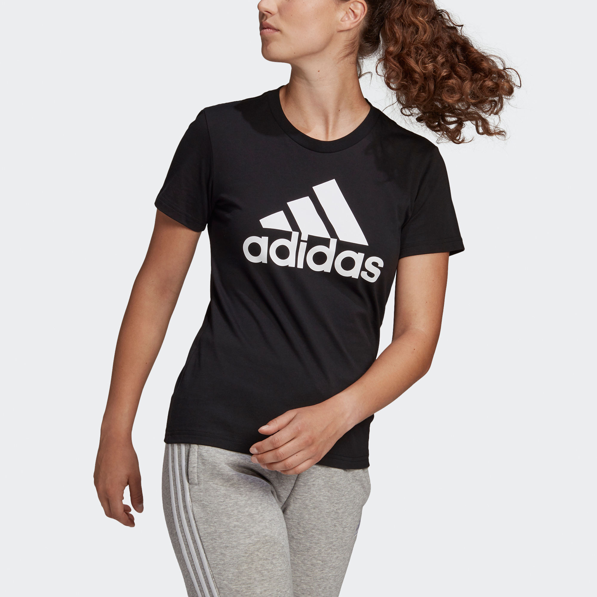Женская футболка adidas W Bl T (черная) — фото 2