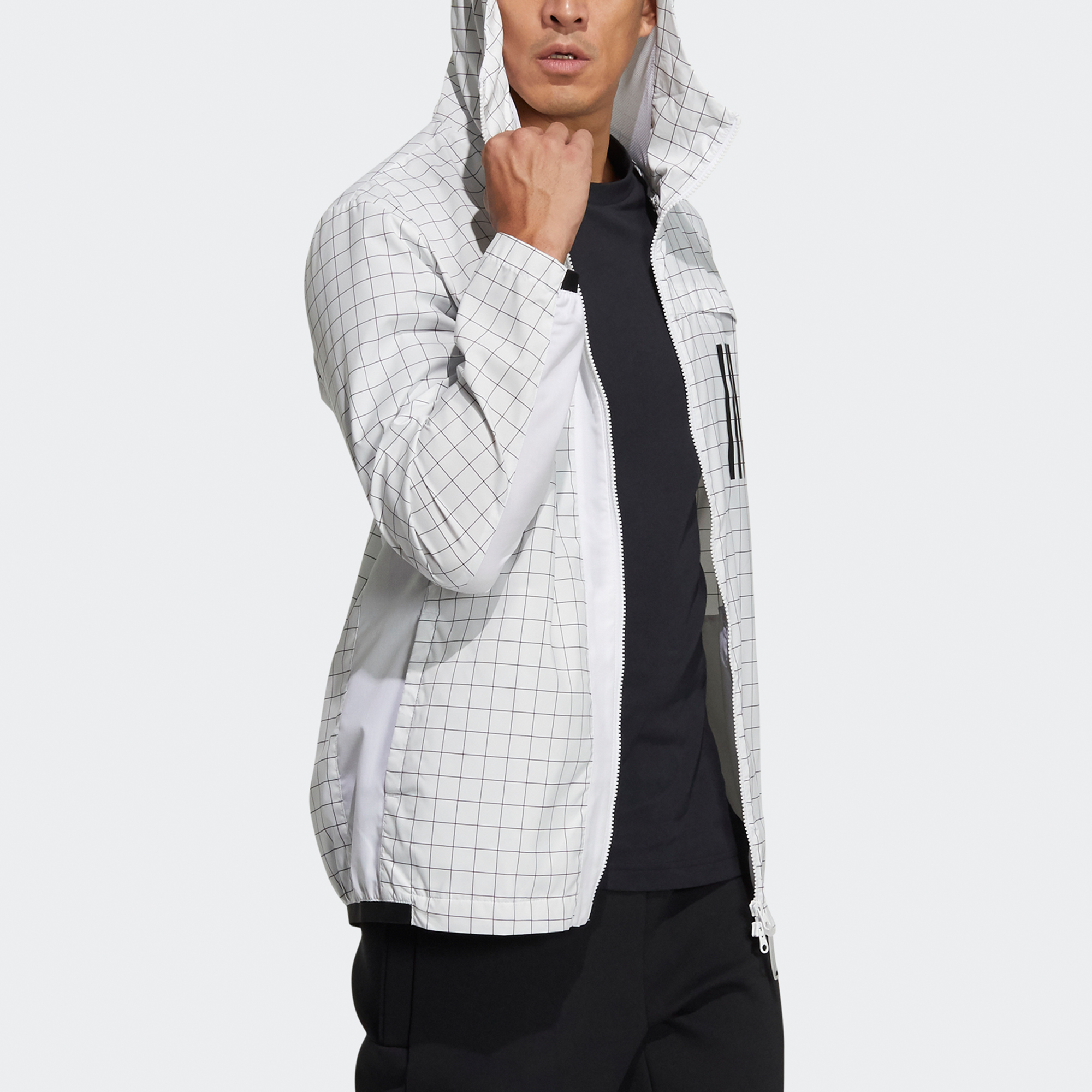Мужская куртка adidas W.N.D. (белая) — фото 4