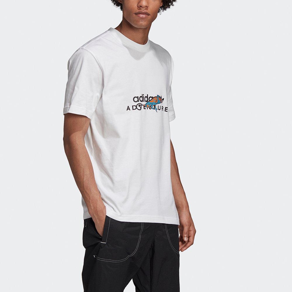 Мужская футболка adidas originals Adv Graphic (белая) — фото 4