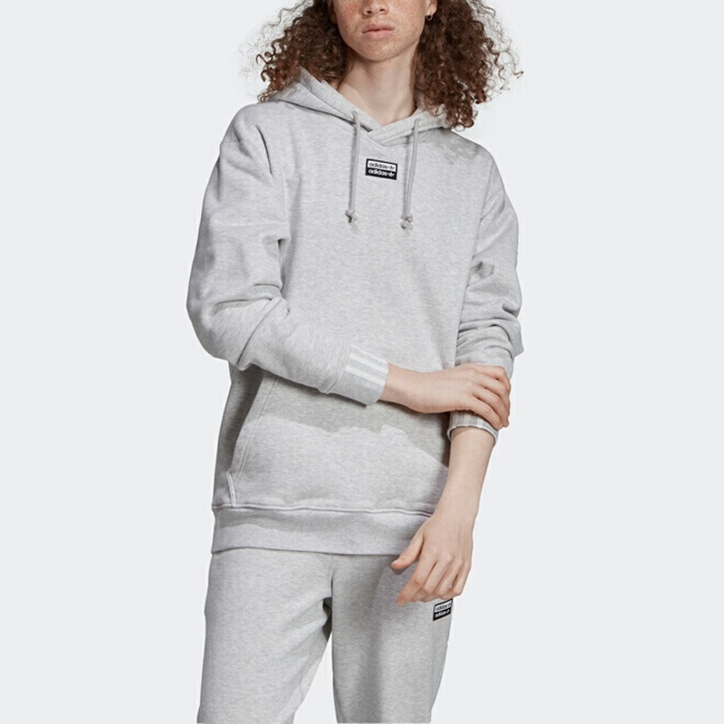 Мужское худи adidas originals (серое) — фото 3