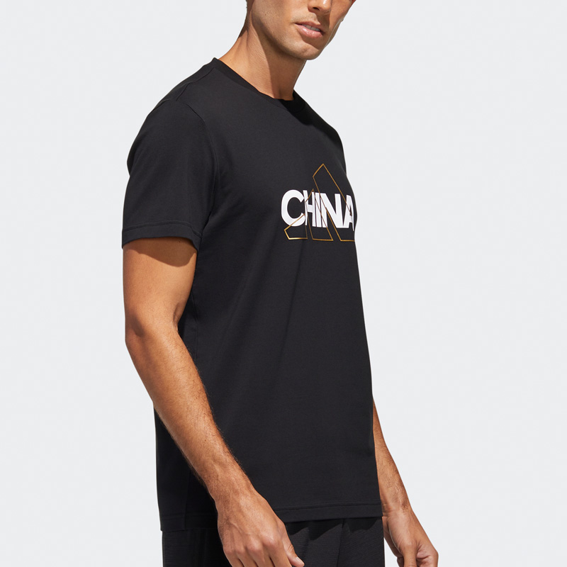 Мужская футболка adidas China Tee (черная) — фото 5