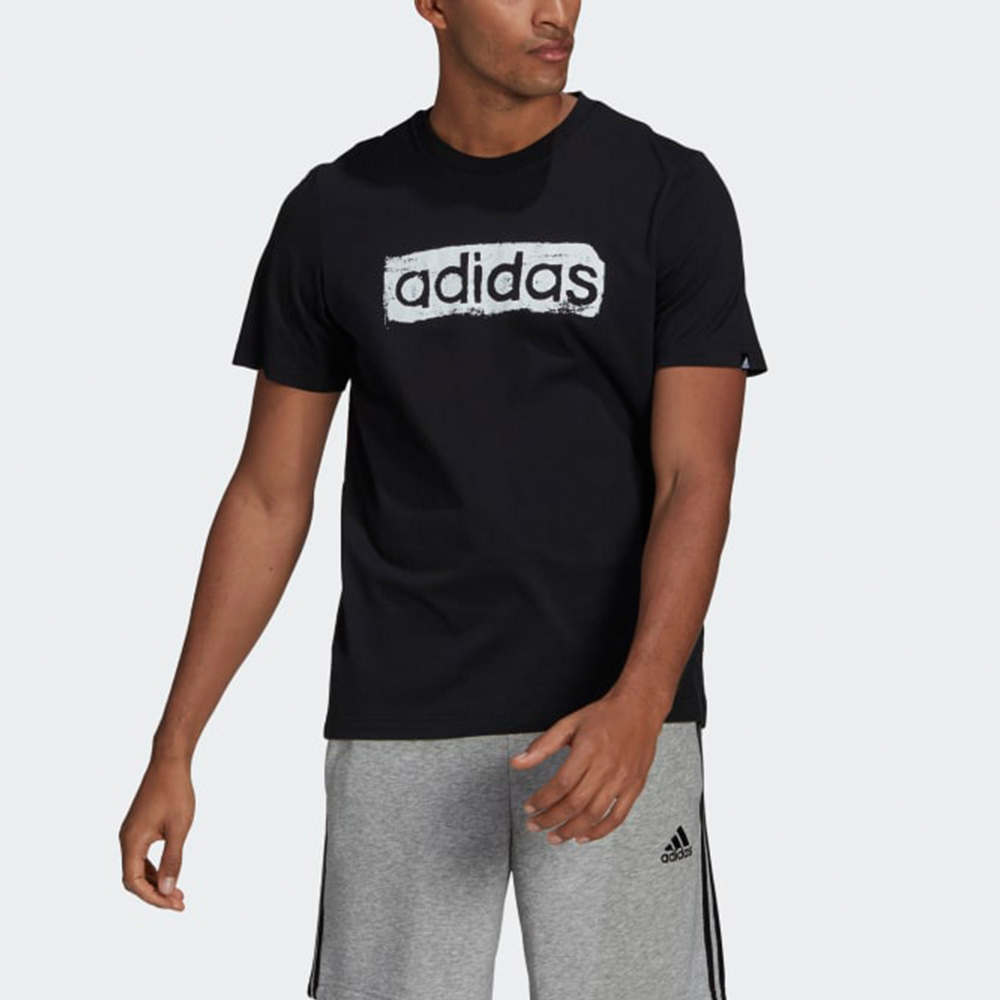 Мужская футболка adidas M Brshstrk V4 T Logo (черная) — фото 5