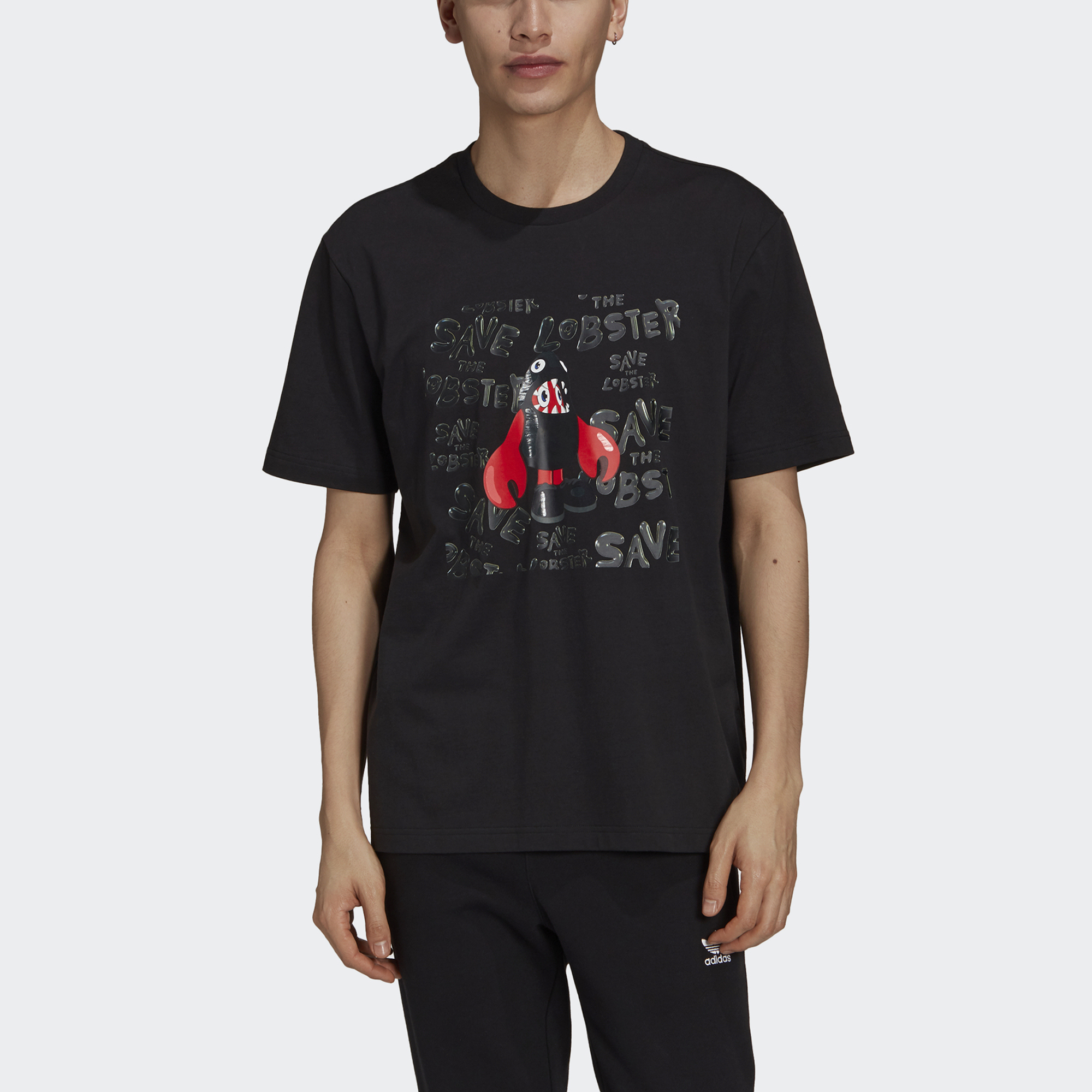 Мужская футболка adidas originals (черная) — фото 3