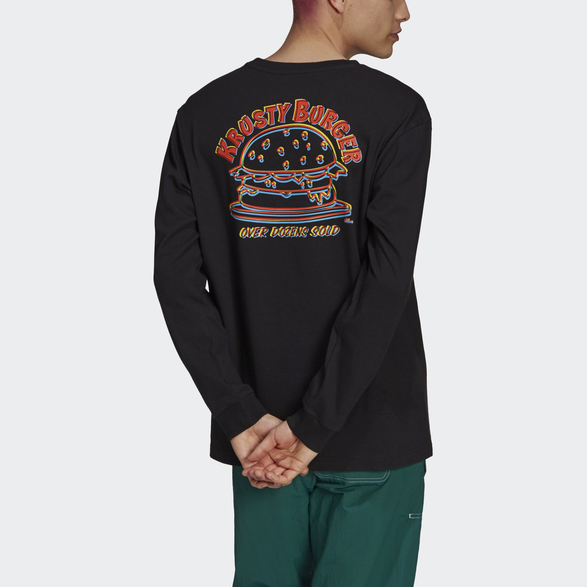 Мужской лонгслив adidas originals Smps Kb Ls Tee T (черный) — фото 3