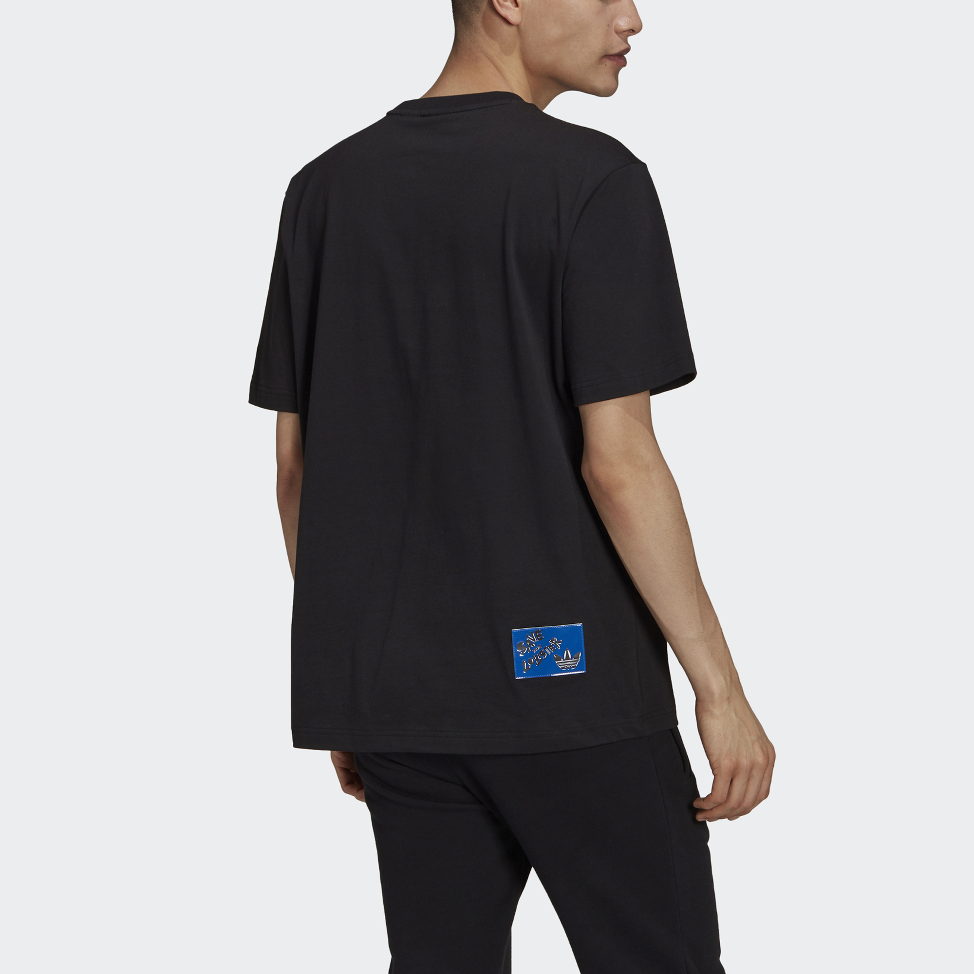 Мужская футболка adidas originals (черная) — фото 4