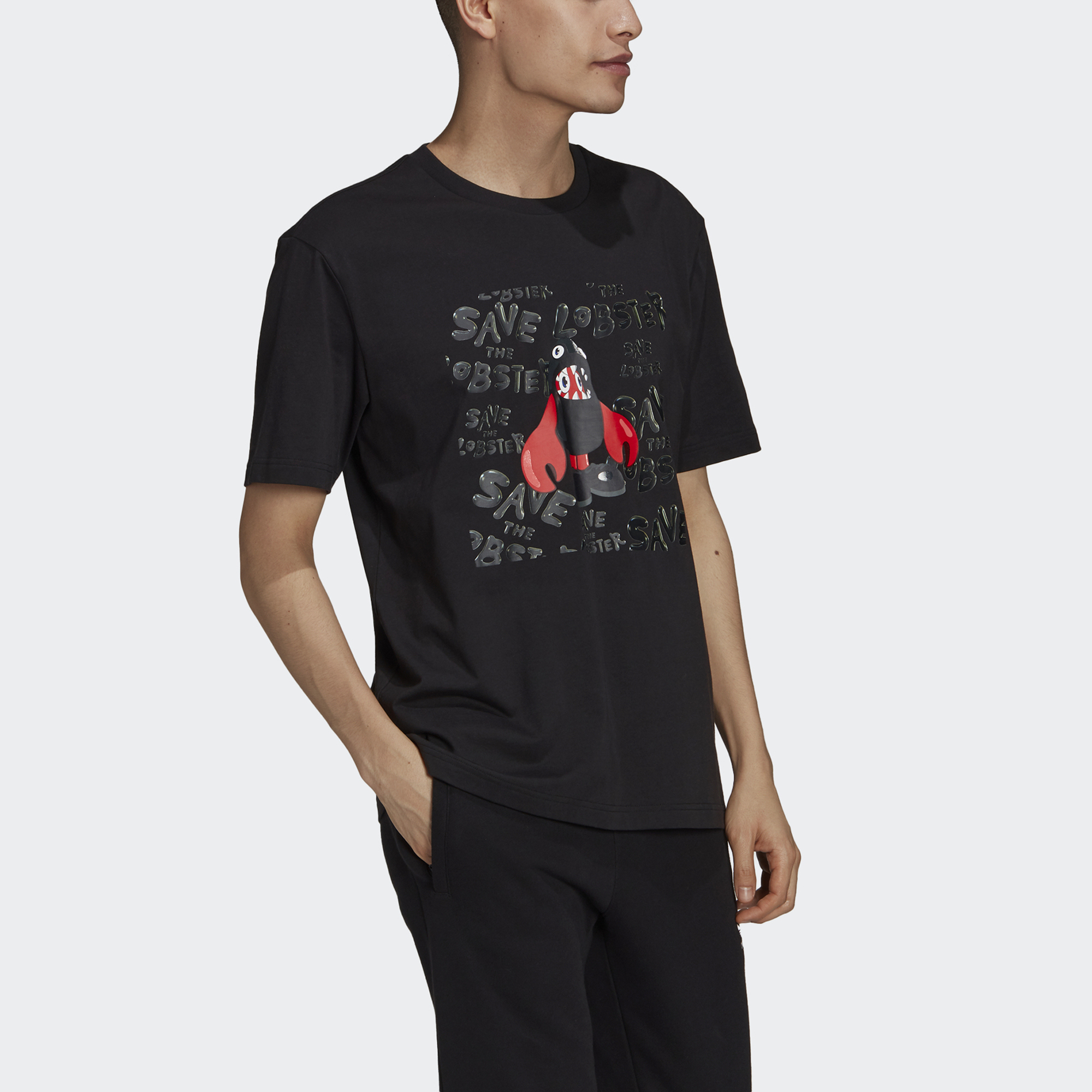 Мужская футболка adidas originals (черная) — фото 5