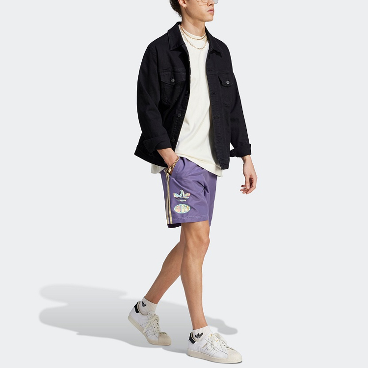 Adidas Originals ENJOY POLY Sports Shorts Men’s Technology Purple Moderate