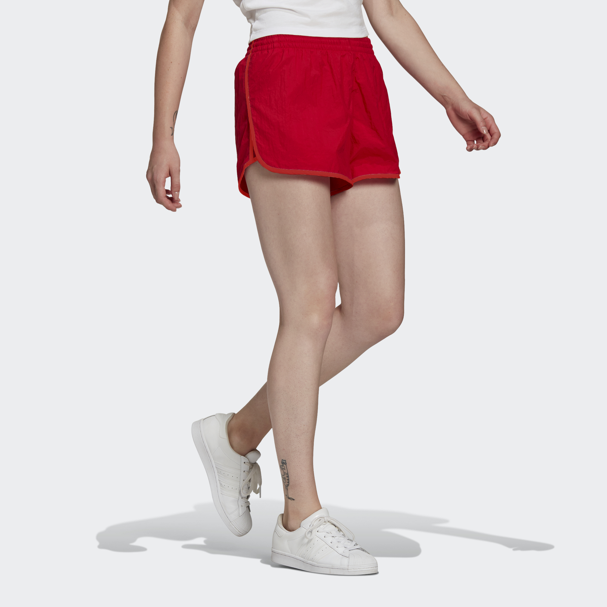 Женские шорты adidas originals 3str Shorts (красные) — фото 4