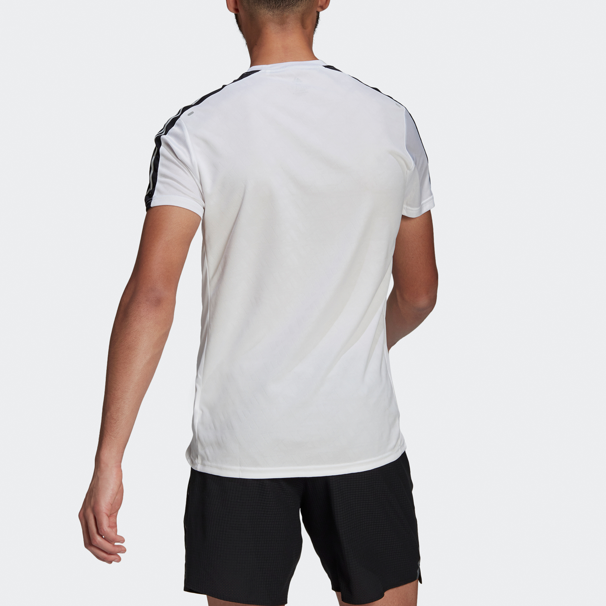 Adidas Running T Shirts Men’s White Crew Neck Moderate Other