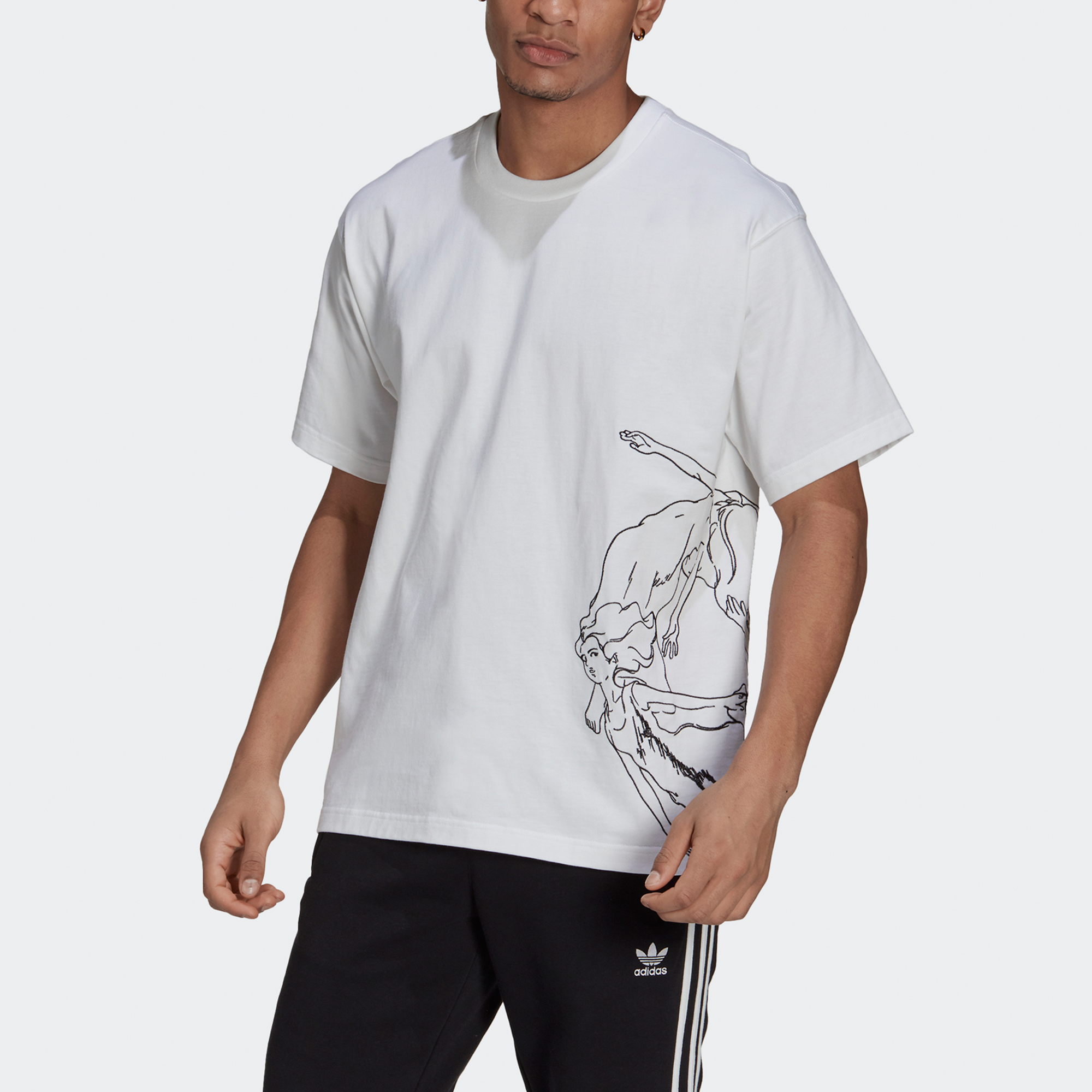 Мужская футболка adidas originals Artist Tee Ss T (белая) — фото 3