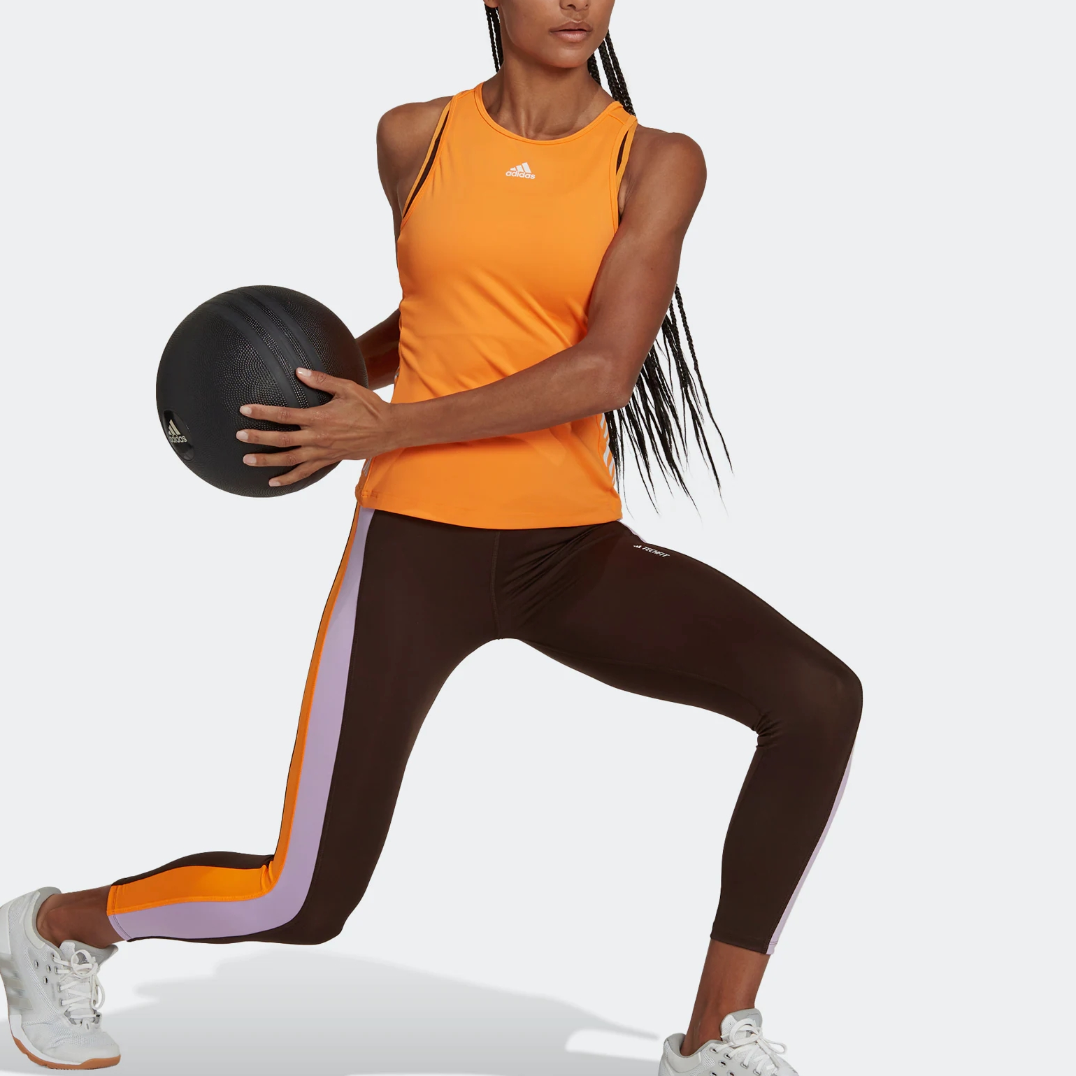 Adidas Sleeveless Sports Shirts Women’s Orange Other