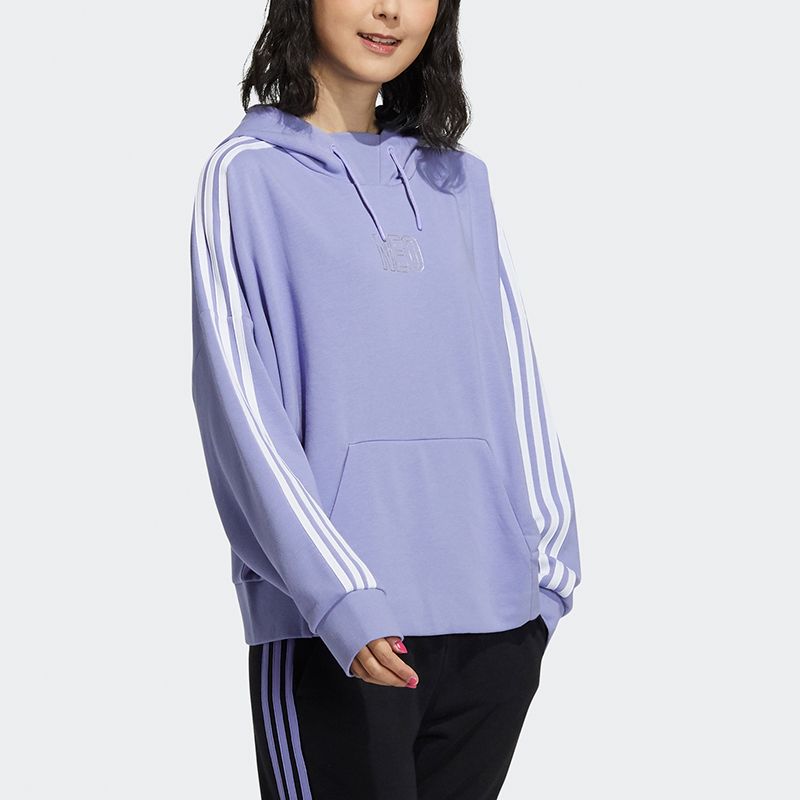 Женское худи adidas neo (бледно-фиолетовое) — фото 6