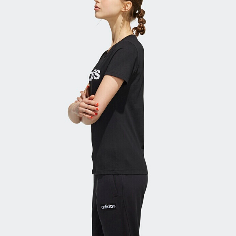 Женская футболка adidas neo W Ce T (черная) — фото 6