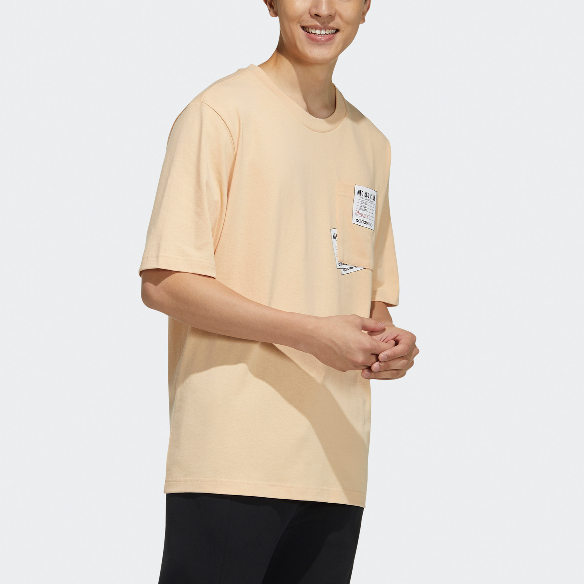 Мужская футболка adidas neo M BQFD TEE 3 (янтарная) — фото 4