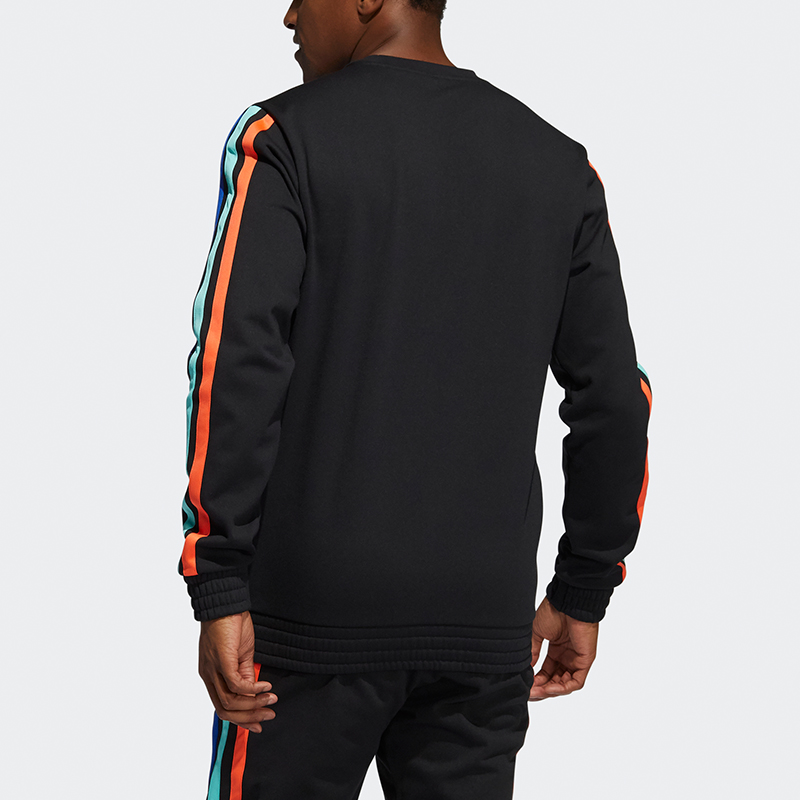 Мужской свитшот adidas Harden Fle Crew (черный) — фото 4