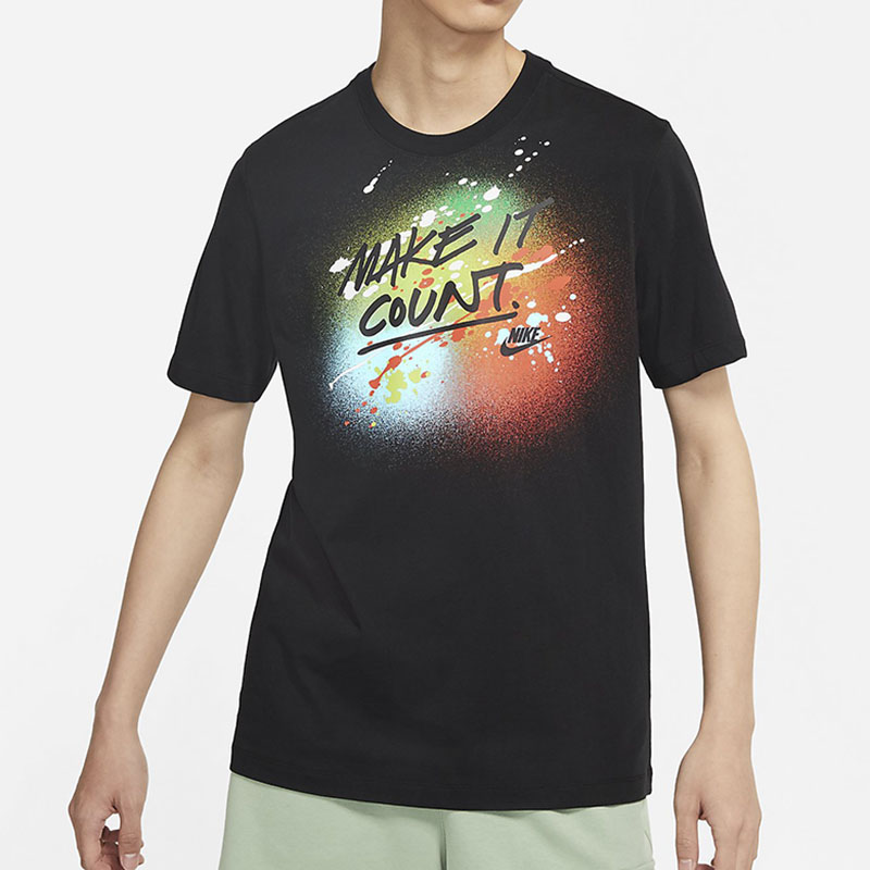 Мужская футболка Nike Sportswear (черная) — фото 4