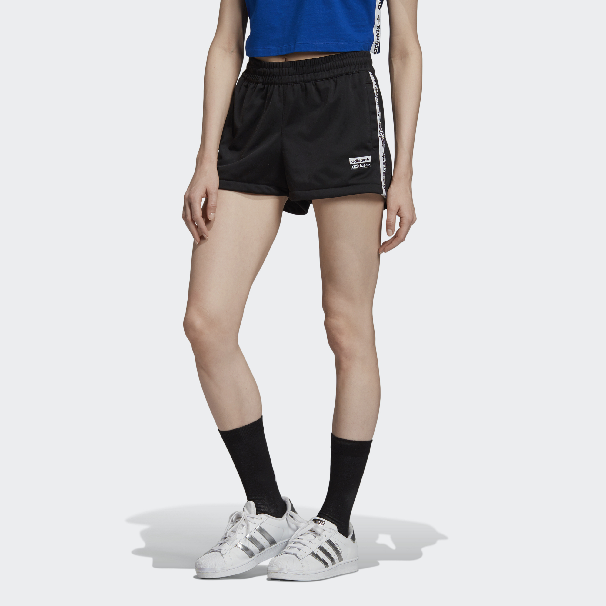 Женские штаны adidas originals Tape Shorts (черный) — фото 3