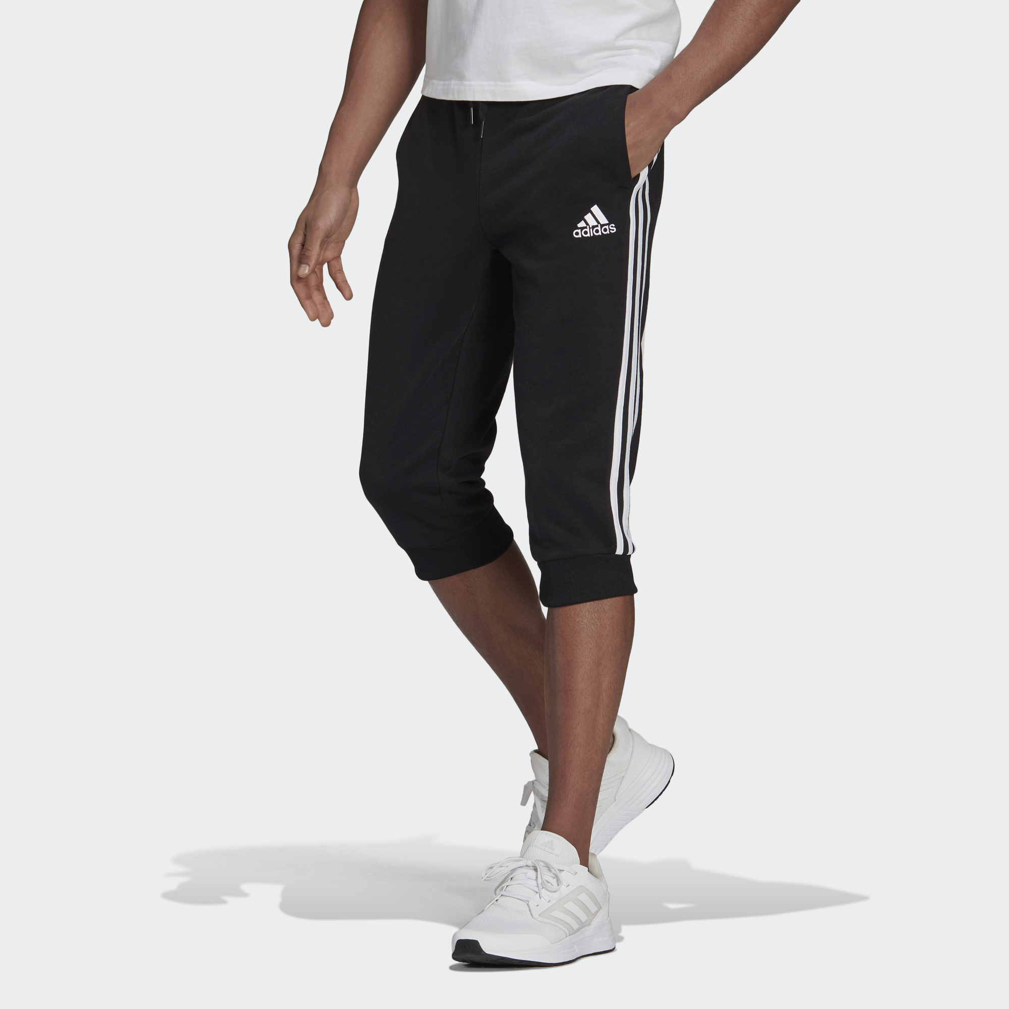 Мужские штаны adidas M 3s Ft Tc 34pt Logo (черные) — фото 6