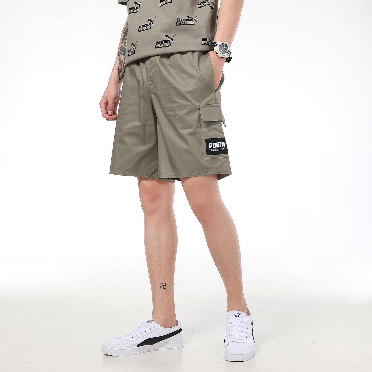 Мужские шорты PUMA Summer Court (серые) — фото 5