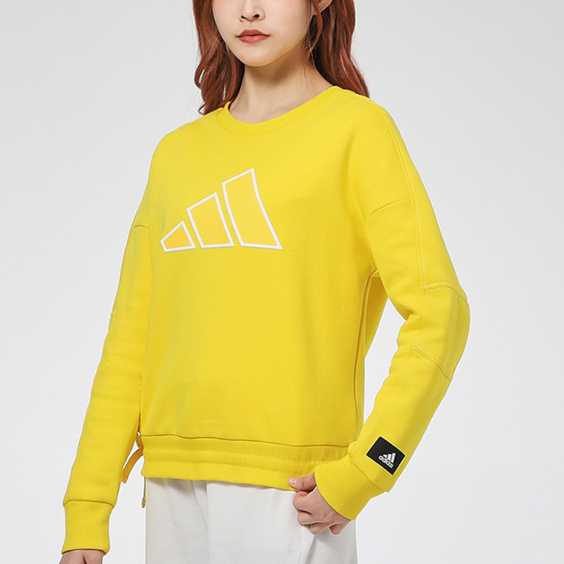 Женское худи adidas Str Sweat (желтое) — фото 4
