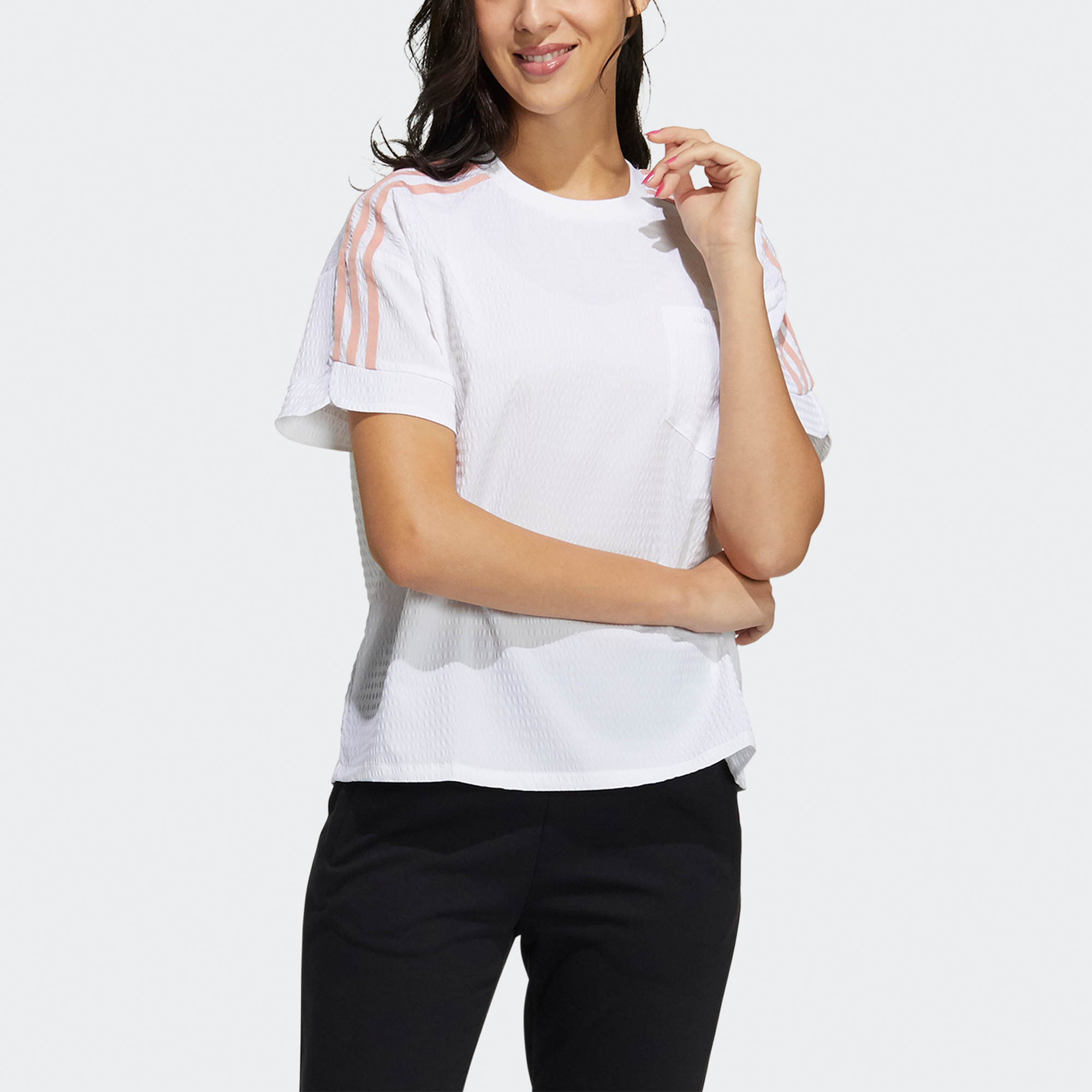 Женская футболка adidas neo (белая) — фото 2