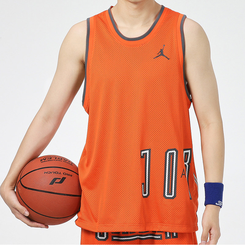 Jordan Basketball Jerseys Men’s Orange Moderate Straight Fit