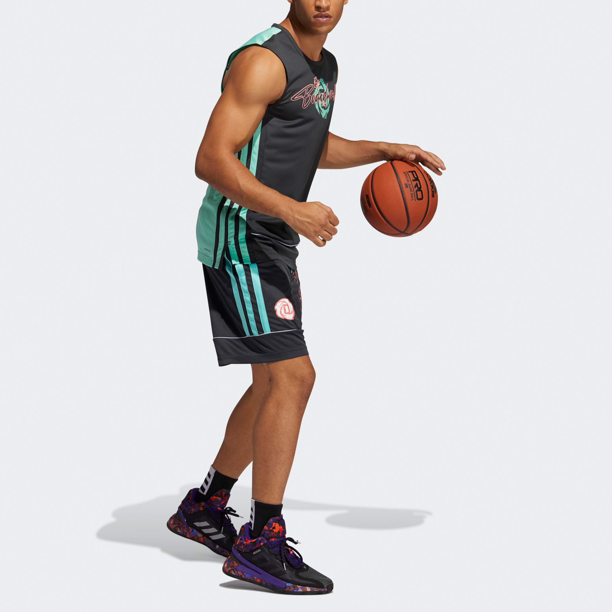 Adidas Basketball Jerseys Men’s Black Moderate Straight Fit