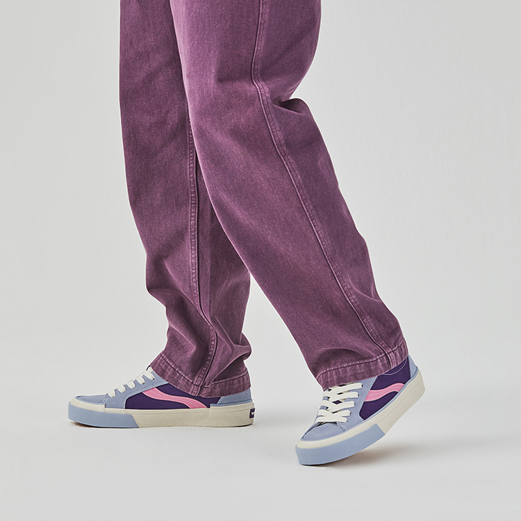 Vision Street Wear x ODDCIRKUS Astley Pro Low top Skateboard Shoes Unisex Purple, Light Purple, Pink, White, Multicolor