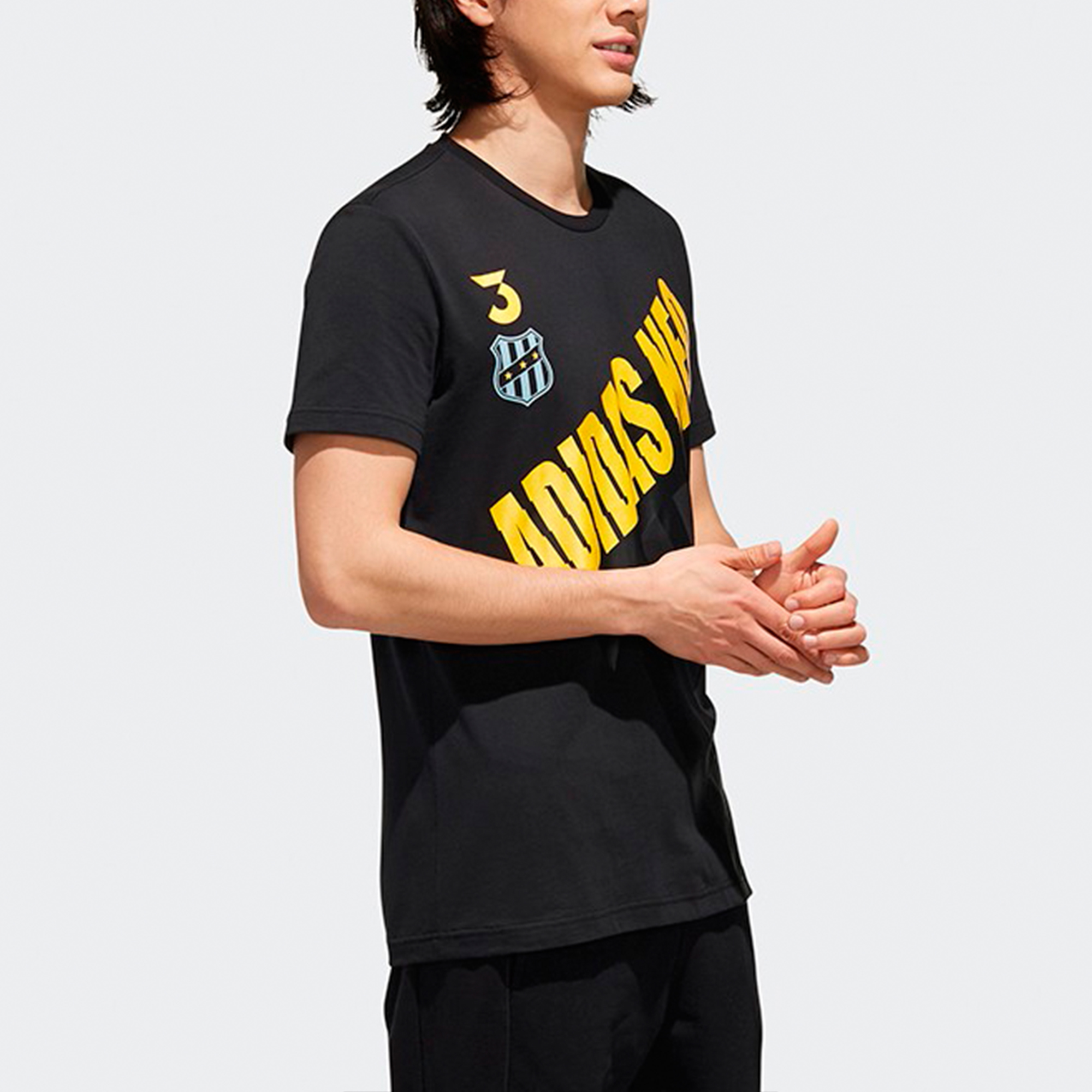 Мужская футболка adidas neo (черная) — фото 5