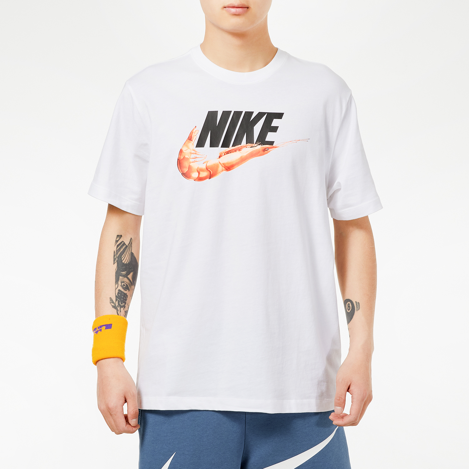 Мужская футболка Nike M Nsw Tee 1 Food Shrimp (белая) — фото 3