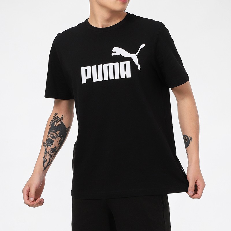 Мужская футболка PUMA logoT (черная) — фото 5