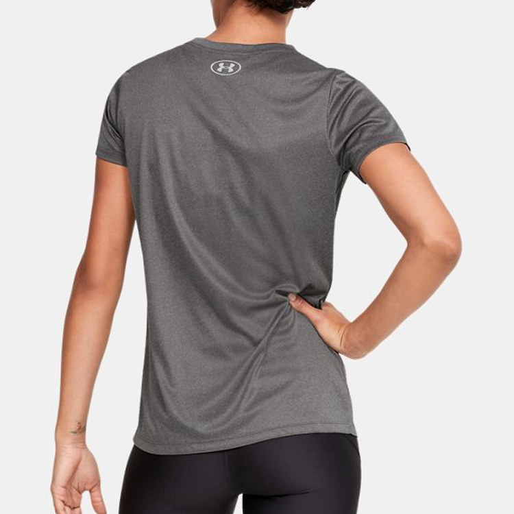 Женская футболка Under Armour Velocity Solid Crew (темно-серая) — фото 4