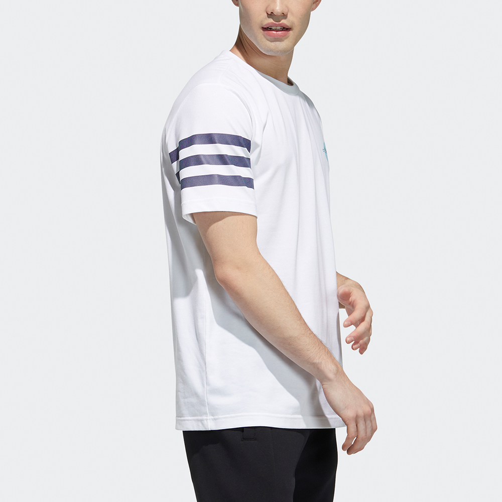 Мужская футболка adidas neo (белая) — фото 4