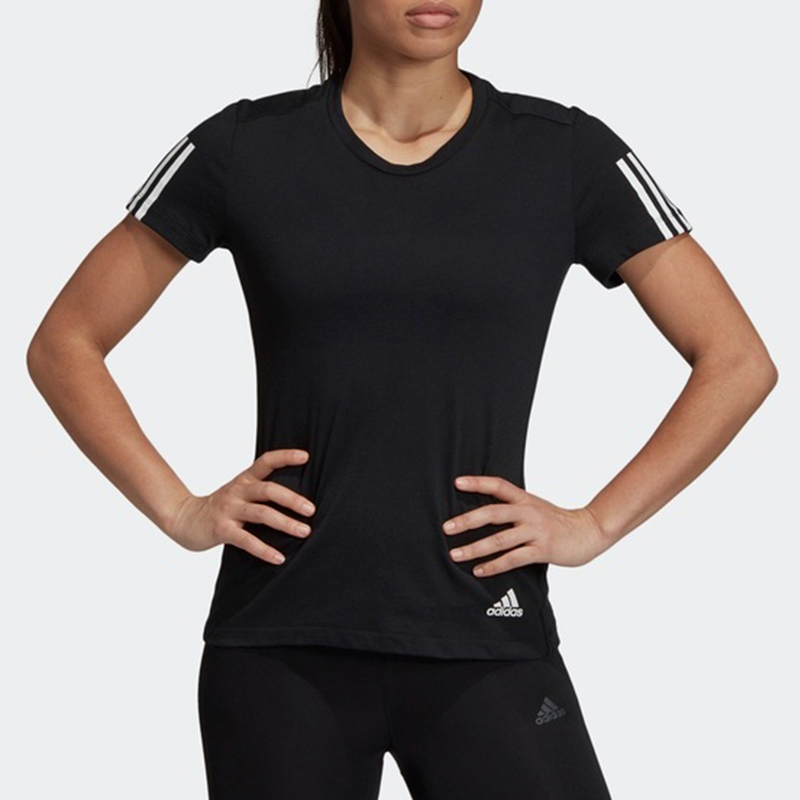 Женская футболка adidas Run It Tee Soft (черная) — фото 3