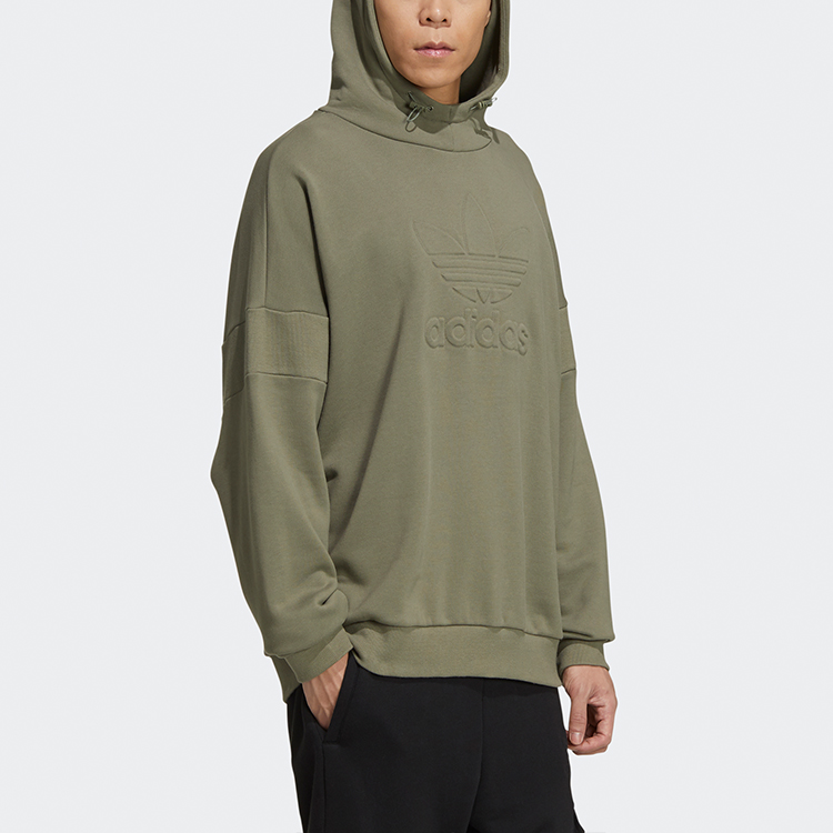 Мужское худи adidas originals Embossed hoodie (зеленое) — фото 5