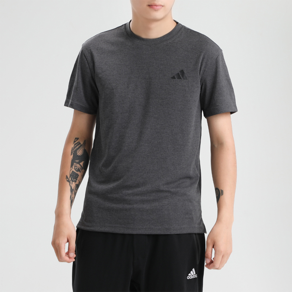 Мужская футболка adidas 3-Bar Tech Tee (серая) — фото 4