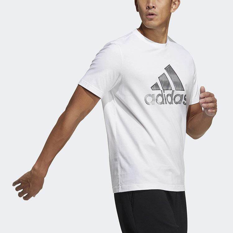 Мужские футболка adidas Logo (белая) — фото 4