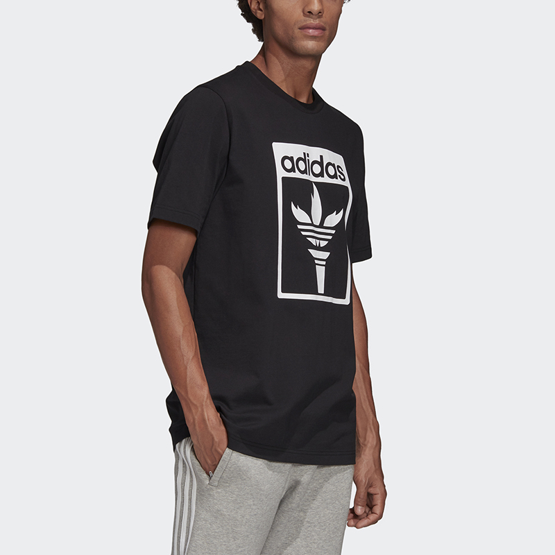 Мужская футболка adidas originals LogoT (черная) — фото 6