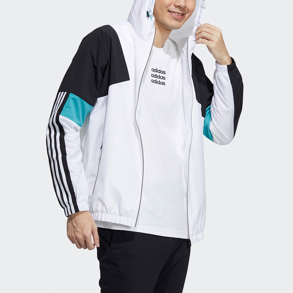 Мужская куртка adidas neo M Cs Cb Wb 2 (белая) — фото 4