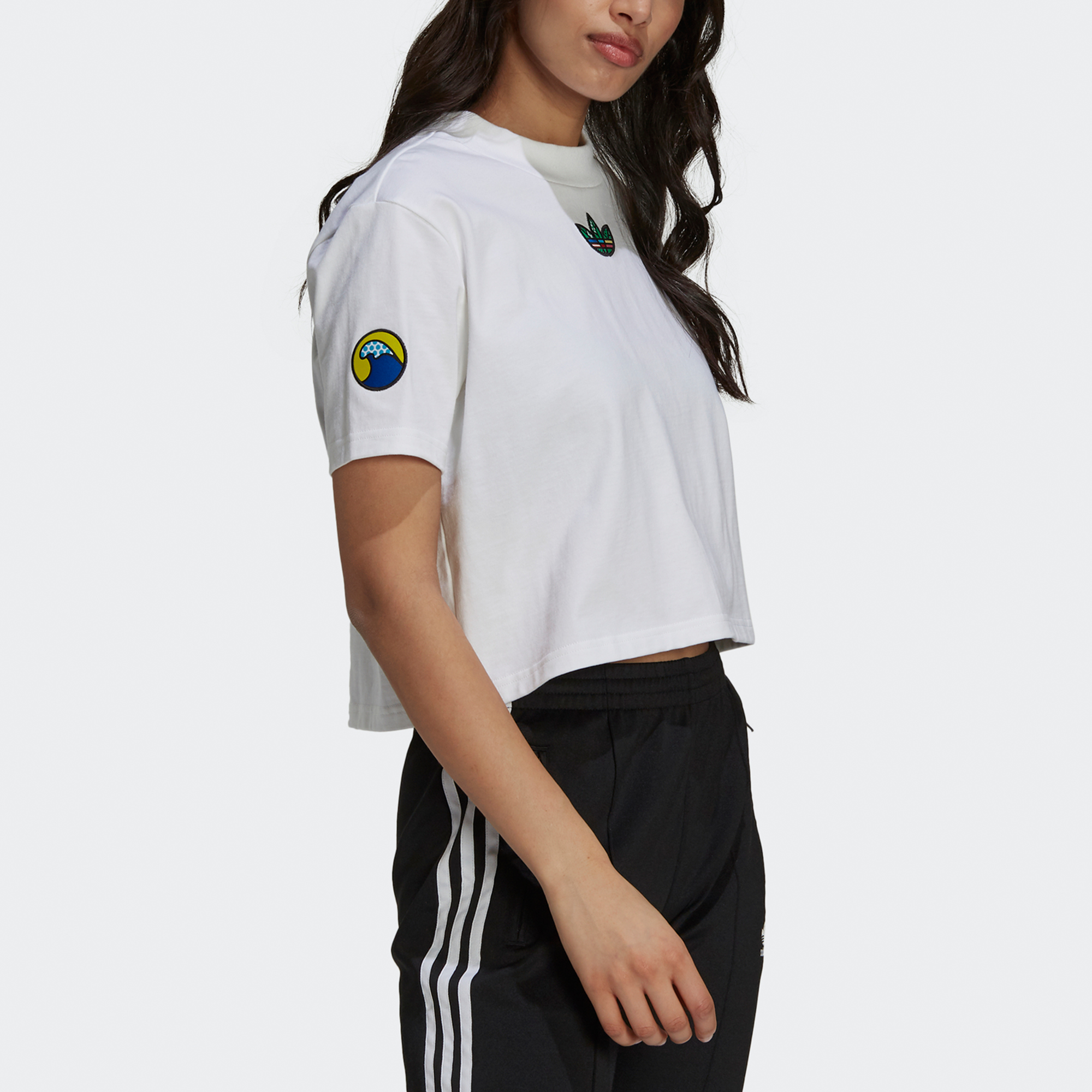 Женская футболка adidas originals Artist Short Sleeve (белая) — фото 5